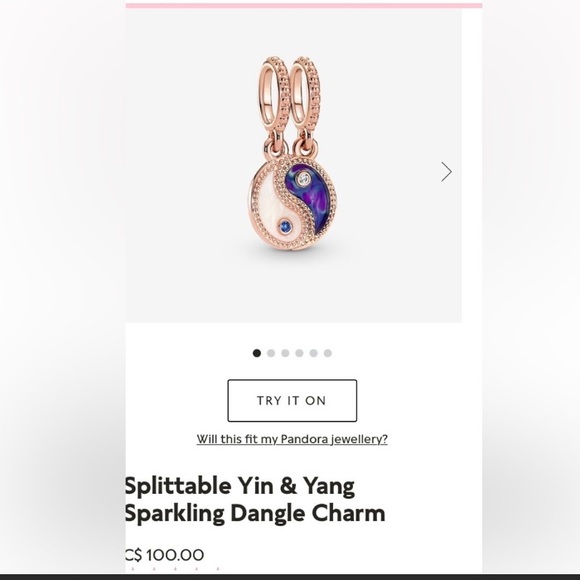 💜☯️SPLITTABLE YIN AND YANG SPARKLING DANGLE CHARM☯️💜 - Picture 7 of 8